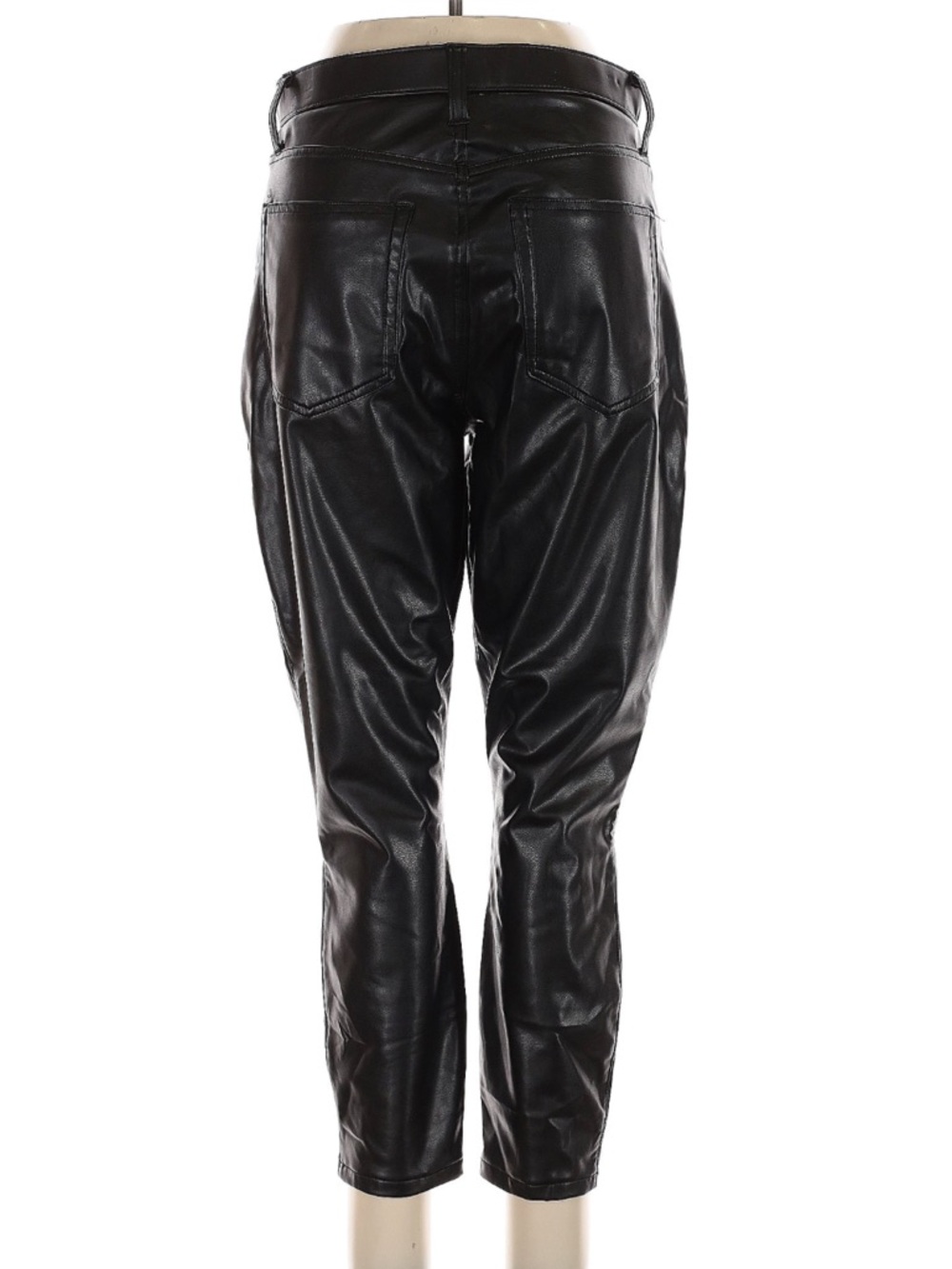 Abercrombie Curve Love Vegan Leather Pants High Rise Skinny Black Short 31 NWT - Picture 3 of 5